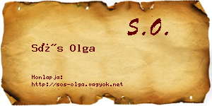 Sós Olga névjegykártya