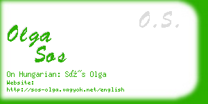 olga sos business card